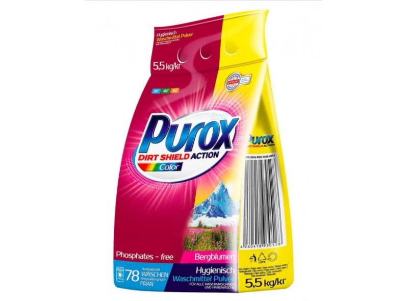 Стиральный порошок Purox Color 5,5 кг, п/е (97-102)
